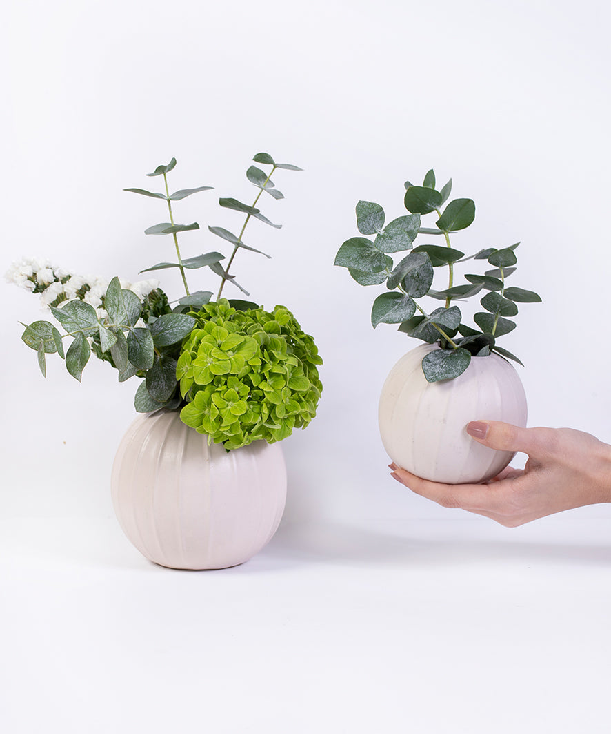 "Rustic set flower arrangement in natural style"